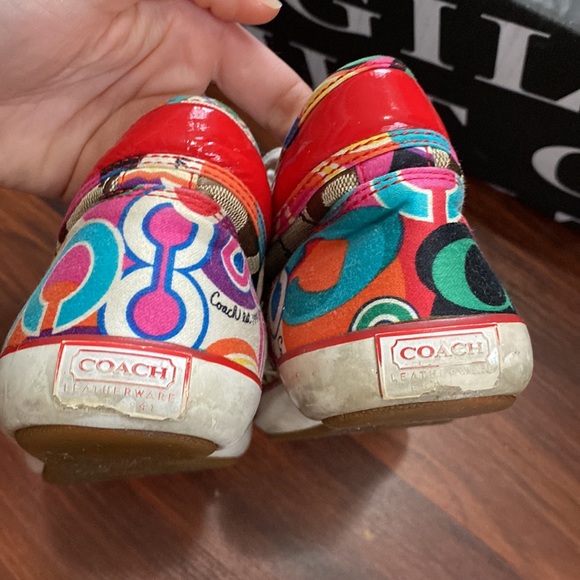 Multi colored Coach high top sneakers - Picture 4 of 5